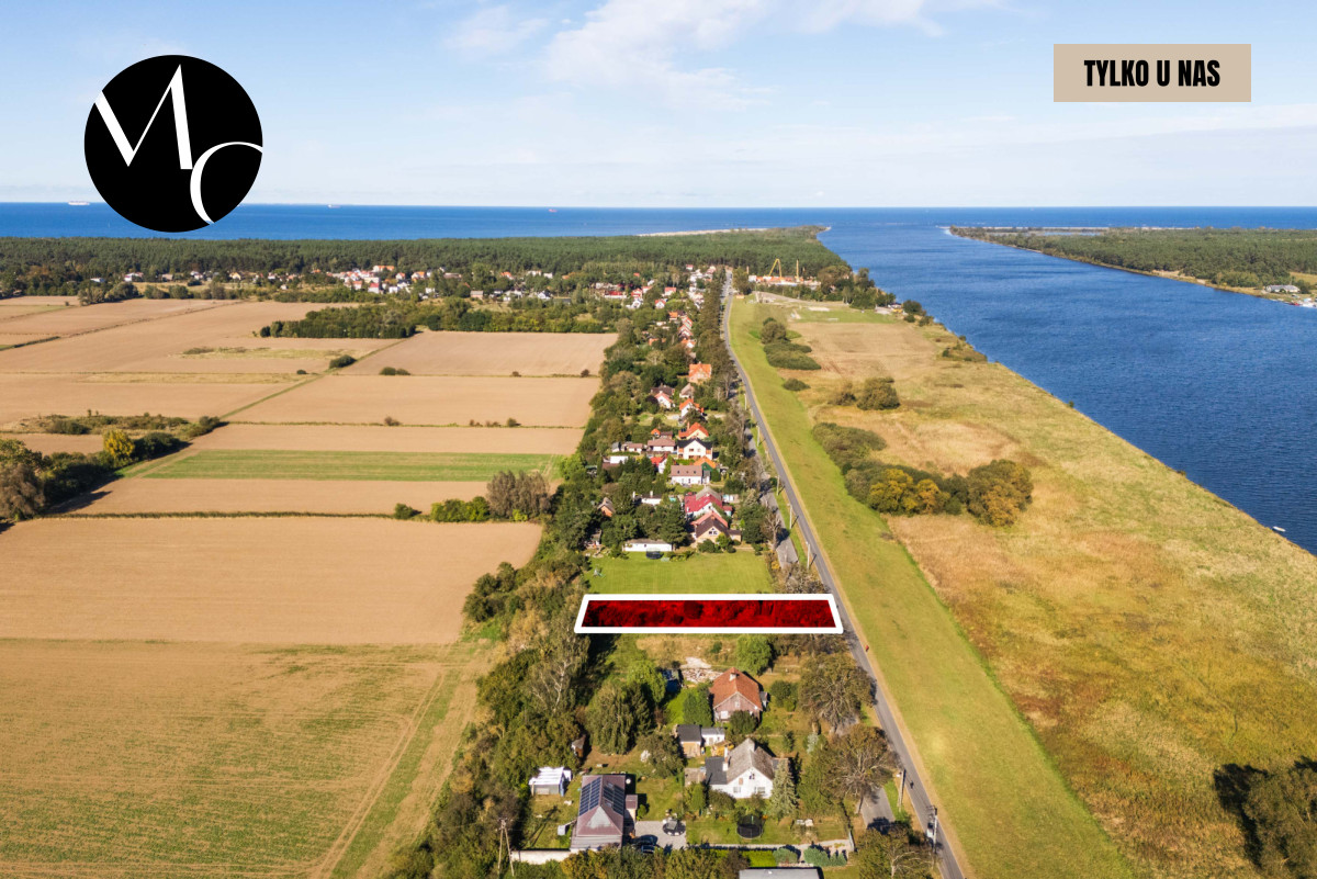 Działka 2 km od plaży z widokiem na Wislę