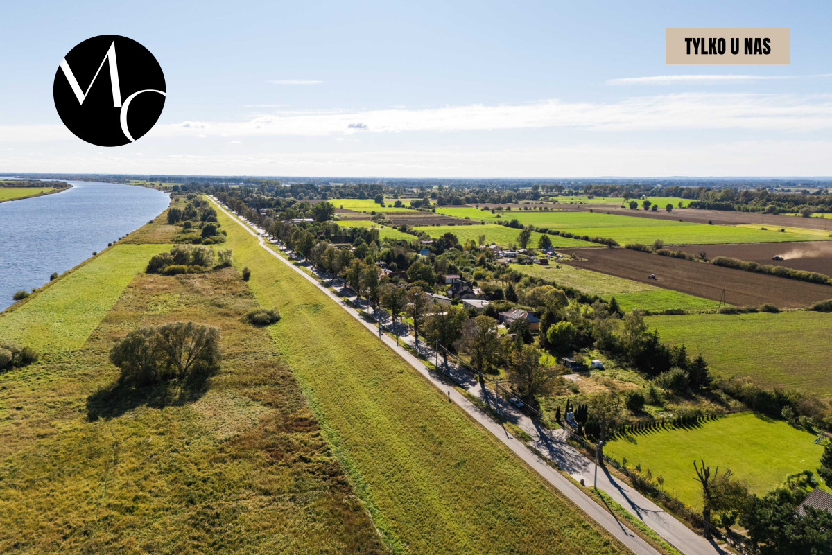 Działka 2 km od plaży z widokiem na Wislę