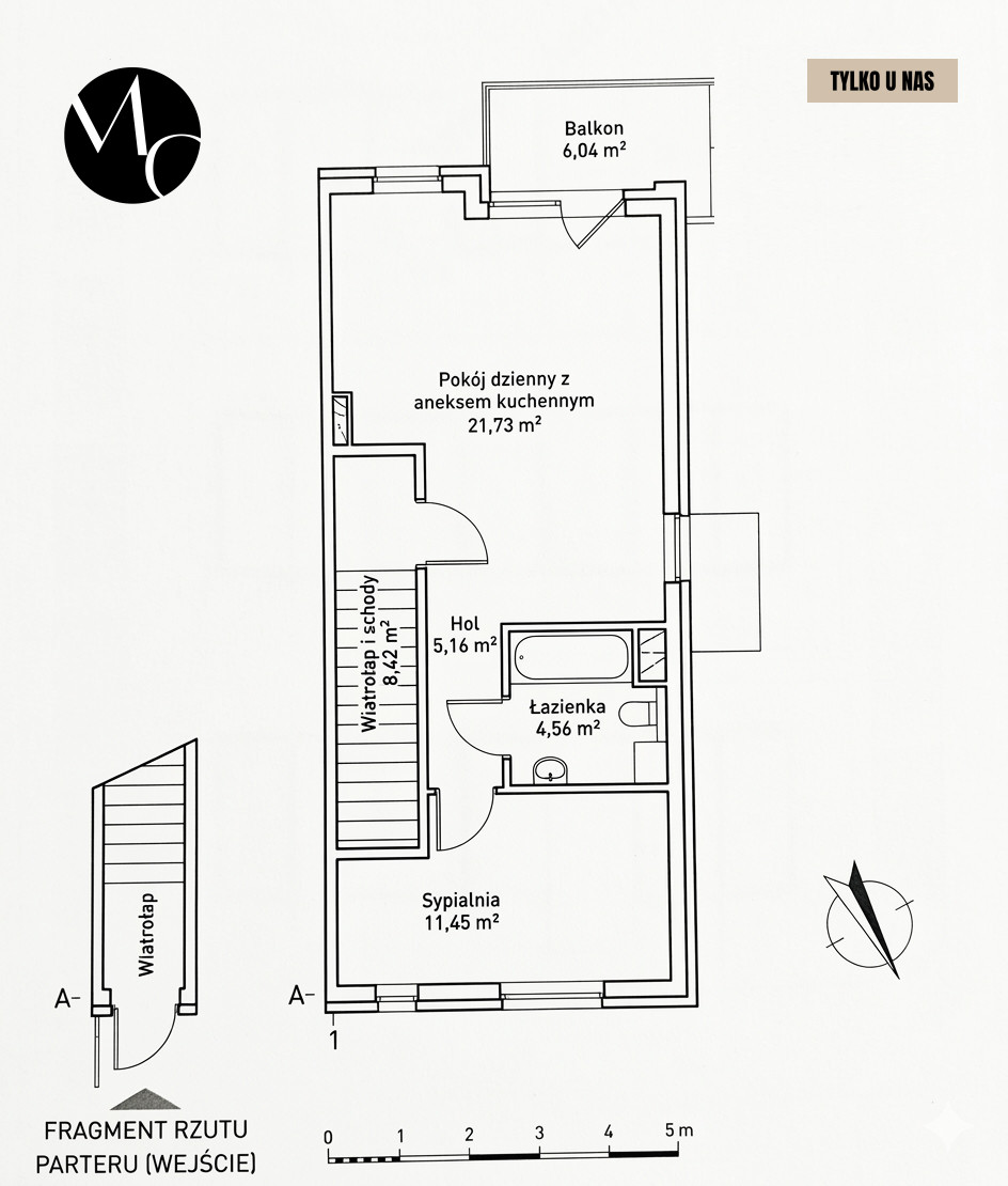 Mieszkanie z prywatnym wejściem i poddaszem